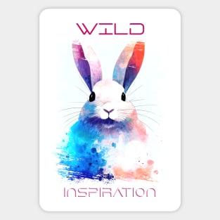 Bunny Rabbit Wild Nature Animal Colors Art Painting Sticker